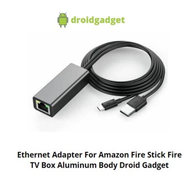Ethernet Adapter für Amazon Fire Stick Fire TV Box Aluminiumgehäuse Droid Gadget