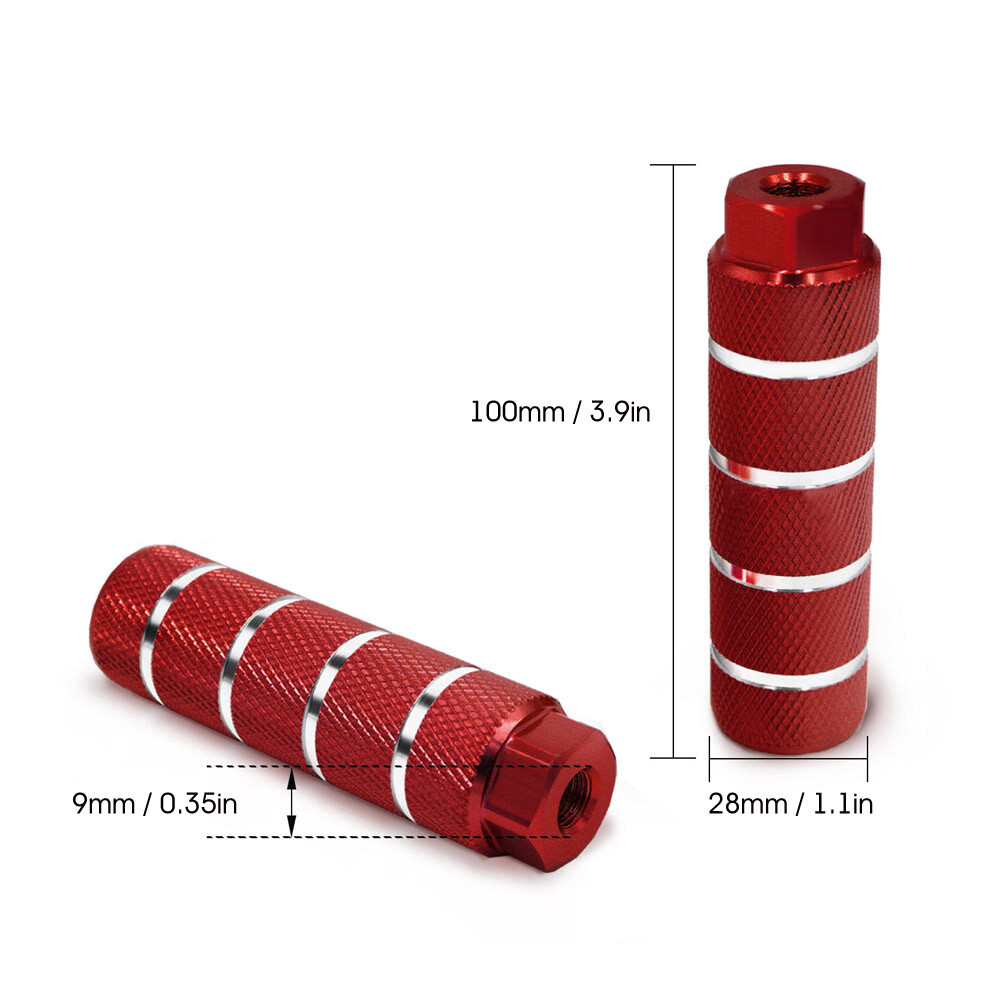 Slamm Cylinder Stunt Scooter Pegs Red Free Shipping