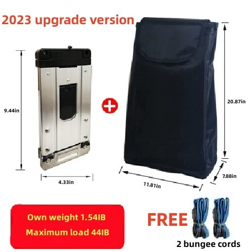 Folding Stainless Steel Hand Trucks Portable Lightweight Luggage Shopping Cart