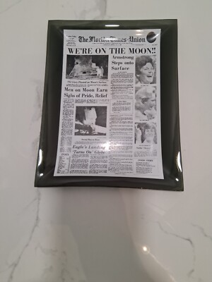 Front Page of The Florida Times-Union Newspaper from July 21st, 1969, On A Tray