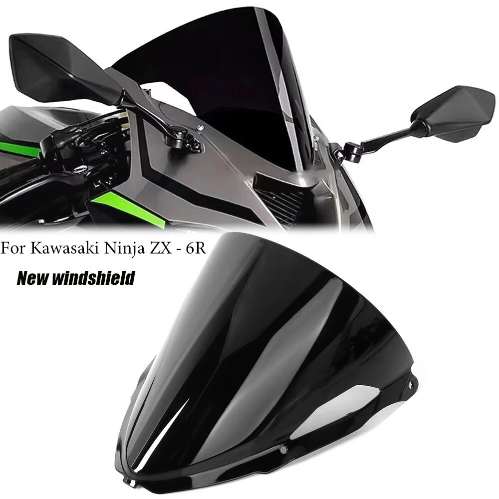 メイク 2024 2025 For Kawasaki Ninja ZX6R ZX 6R Windshield Wind Deflectors