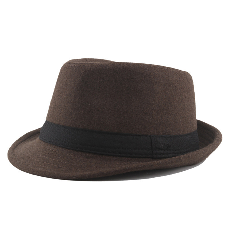 APL Cappelli donna uomo orlo tondo Fedoras top bowler cappelli jazz berretto feltro cappello 18