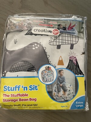 Creative QT Stuffed Animal Storage Bean Bag Chair for Kids - Extra Large Stuff 