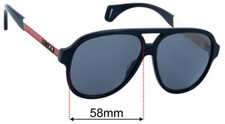 SFx Replacement Sunglass Lenses fits Gucci GG0463S - 58mm Wide