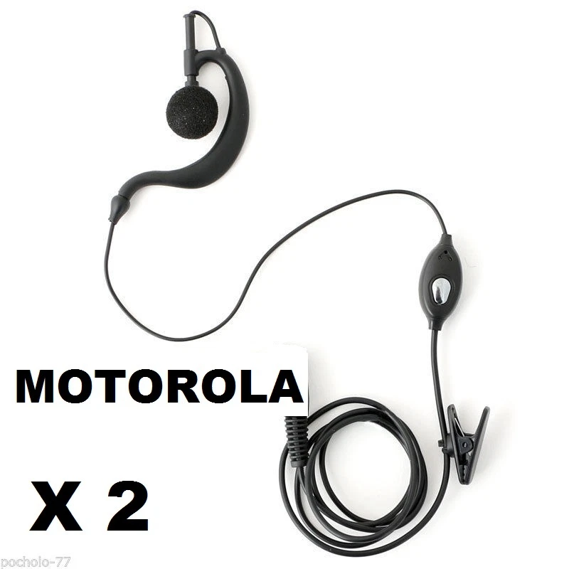 2 Earbud Motorola microphone headsets with PTT 1 Jack 2.5mm TLKR T6 T7 T8  T5412