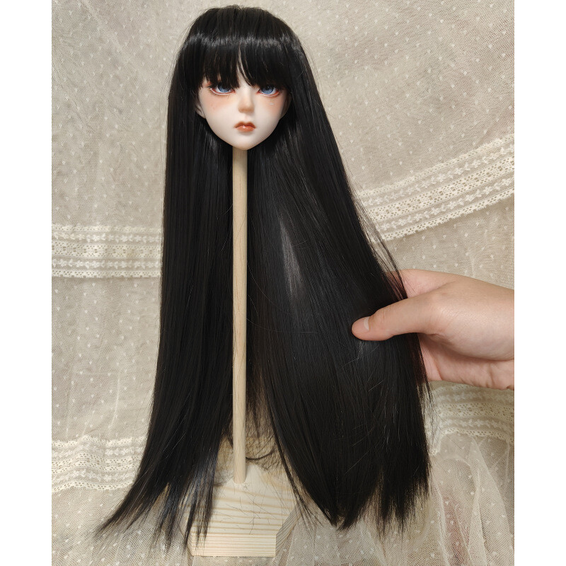 40cm Long Straight Wig Bangs High Temperature Hair For 1/3 1/4 BJD