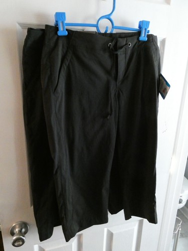 Columbia Damen 2 Paar Set Capri Omni Shield schwarz Größe 8 neu mit Etikett Kordelzug Taille