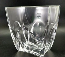 Crystal Square Clear Vase Orrefors Sweden 6.5 in. 