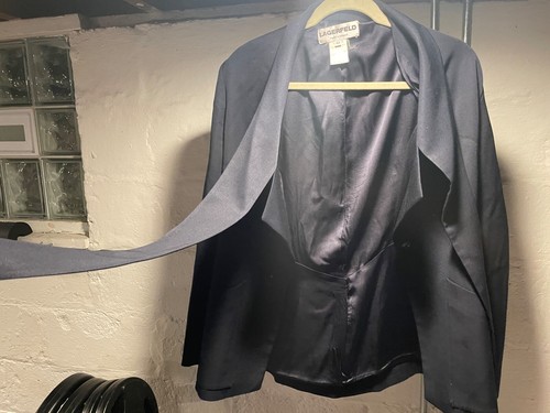 Veste de costume blazer vintage taille 40 Lagerfeld 100% laine laine Karl Made in France - Photo 9/18