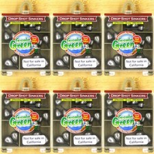 (6) Packs Water Gremlin Green Steel Drop Shot Sinkers Pro Pack (14 Pcs/Pack) New