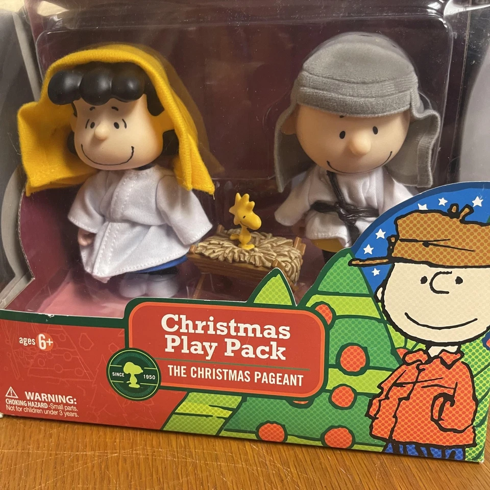 Peanuts Christmas Play Pack El Concurso de Navidad Figuras Set Forever Fun Nuevo Foto 2 de 4