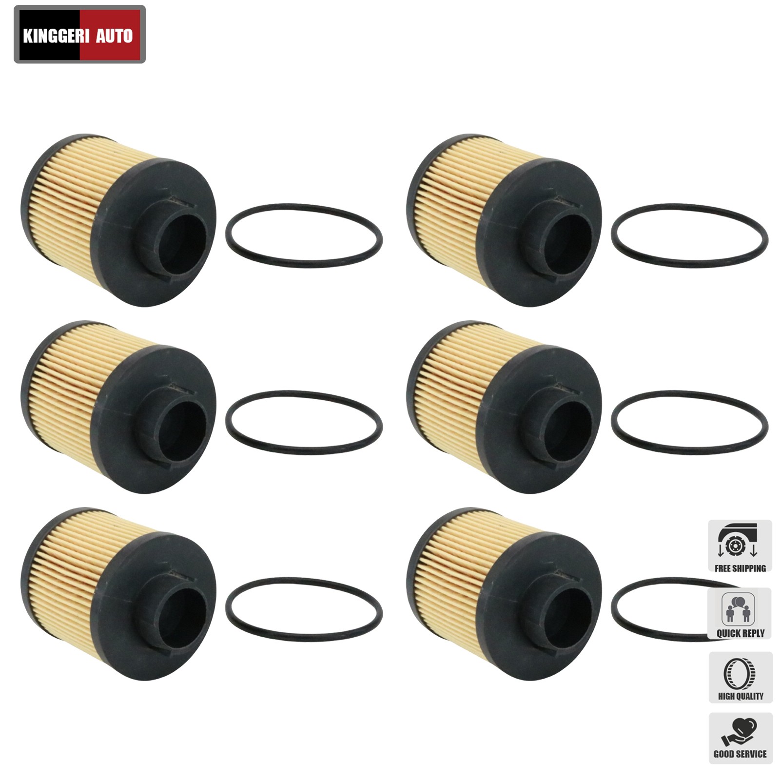 6Pcs Oil Filter Fits Lamborghini Gallardo 2004-2008 07L115561C USA