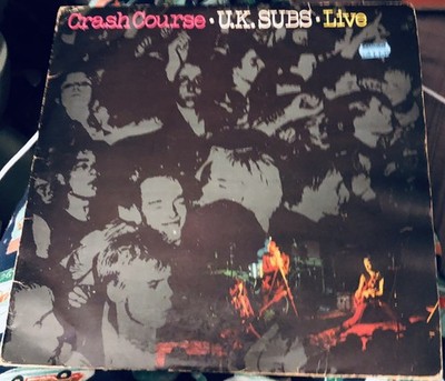 U.K. Subs Crash Course Live 2-Records Set 1980 PUNK Original UK Pressing VG++