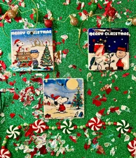 Snoopy Merry Christmas Charlie Brown Ceramic Ornament New Handmade Peanuts