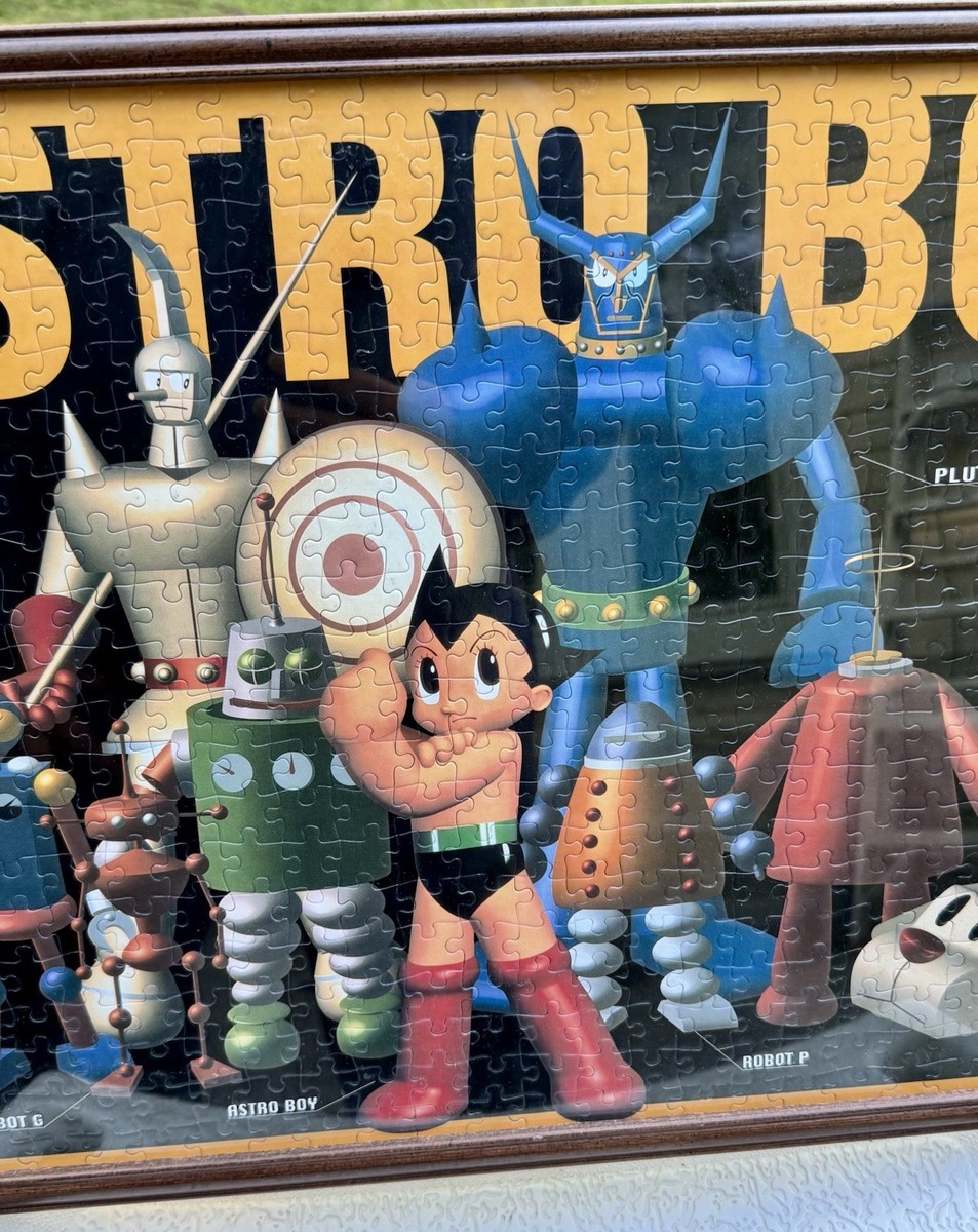 VTG Astro Boy Central Hobby 500 Piece Puzzle Robots Framed 38x52cm