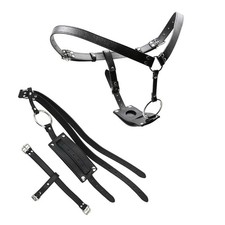 (50L)Women’sLeather Chastity Style Pants Exotic Thong Lingerie Underwear Costume