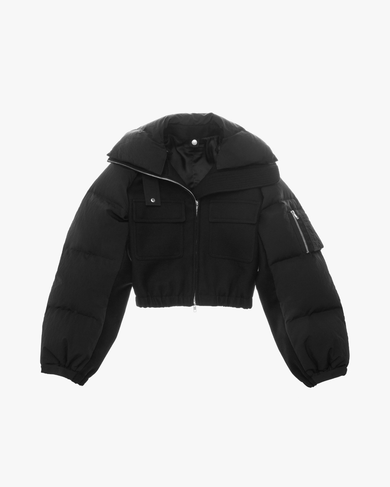 Helmut Lang Women's Black Hybrid Bomber Down Jacket Size Small Never Used image 6