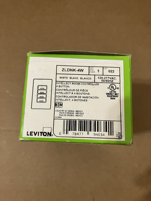 Leviton Keypad Room Controller, 4 Button, Intellect   ZLDNK-4W