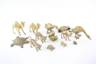 Vintage Brass Animal Ornament Figures Of Various Style & Size Job Lot 4572g