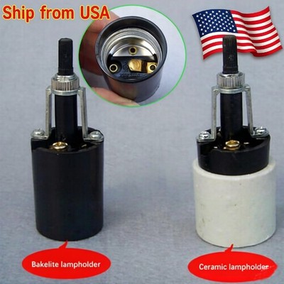 Turn Knob Rotary Bulb Lamp Socket Replacement Switch E27 - On Off