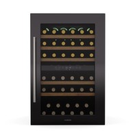 WeinküHlschrank Weinlagerschrank 2 Zonen 57 Flaschen 143 L EinbaugeräT Schwarz