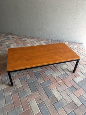 Vintage Danish Mid Century Asko Stendig Oak Steel Coffee Table Minimalist 60s