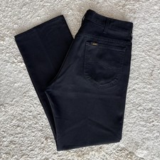 VTG Men s 33x32 Lee Riders Jeans, Black, Union-Made in USA, YKK zip