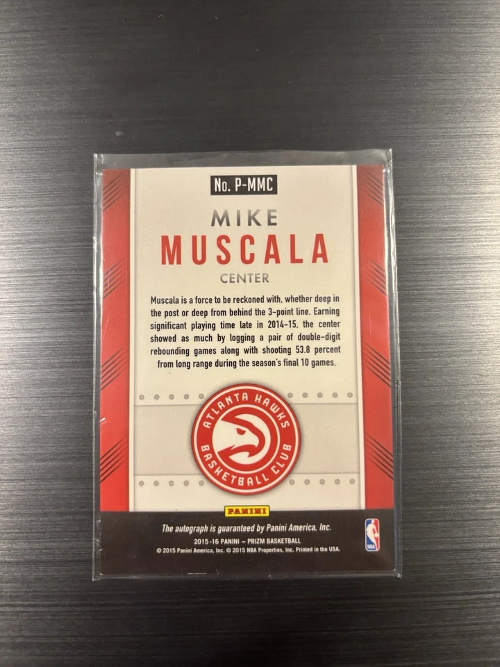 2015-16 Panini Prizm - Autographs Mike Muscala #P-MMC (AU) - Image 2 of 2