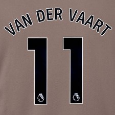 SPURS 2023 2024 VAN DER VAART 11 BLACK 3RD PLAYER SIZE NAME SET