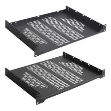 2 PCS 12 Rack Shelves for 19 inches Network Rack Cabinets, 1U Rack Mount S...