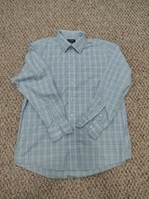 Chaps Men’s Ultimate Non Iron Blue Green Dress Shirt Xl