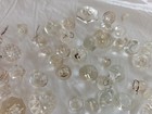 99 Vintage Clear Glass Sewing Buttons Variety Sizes 1 Pink Gold — photo 6