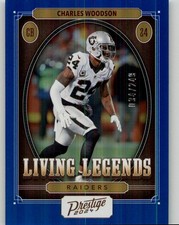2024 Panini Prestige Charles Woodson Living Legends Blue #LL-CWN /249 Raiders