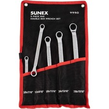 Sunex 9950 Sae Double Box Wrench Set 45 Degree Offset 38-1516 5-pcs