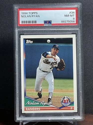 1994 Topps #34 Nolan Ryan MLB Legend Texas Rangers HOF PSA 8