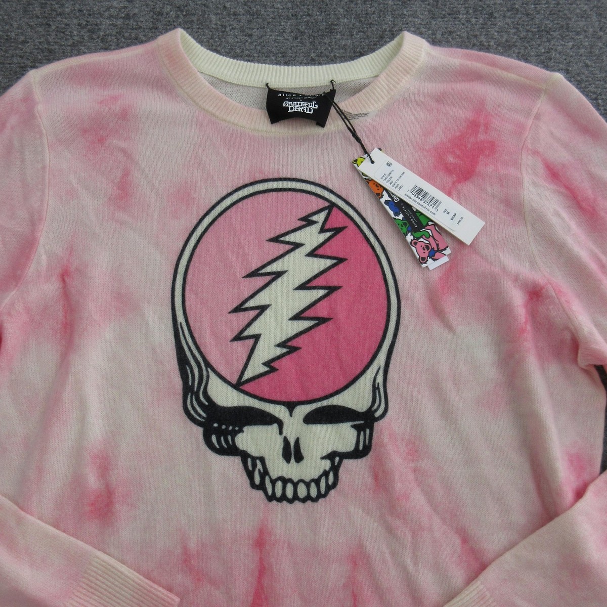 Alice + Olivia Sweater Womens M Pink Cashmere Crewneck Grateful
