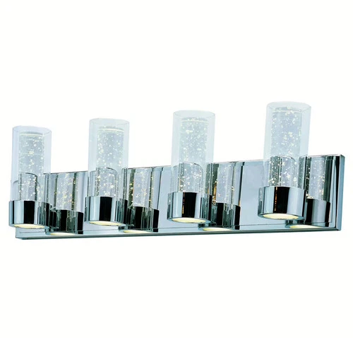 Maxim 20904CLPC Sync 27" 8-Light Clear Bath Vanity in Polished Chrome - Picture 1 of 2
