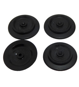 4 LEGO Black Train RC Wheel 16.6 / 23 (57878 10183 60198 60052 7989) - 4 Pieces