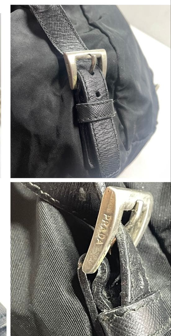 Excellent Condition PRADA Mini Backpack Black Tri… - image 12