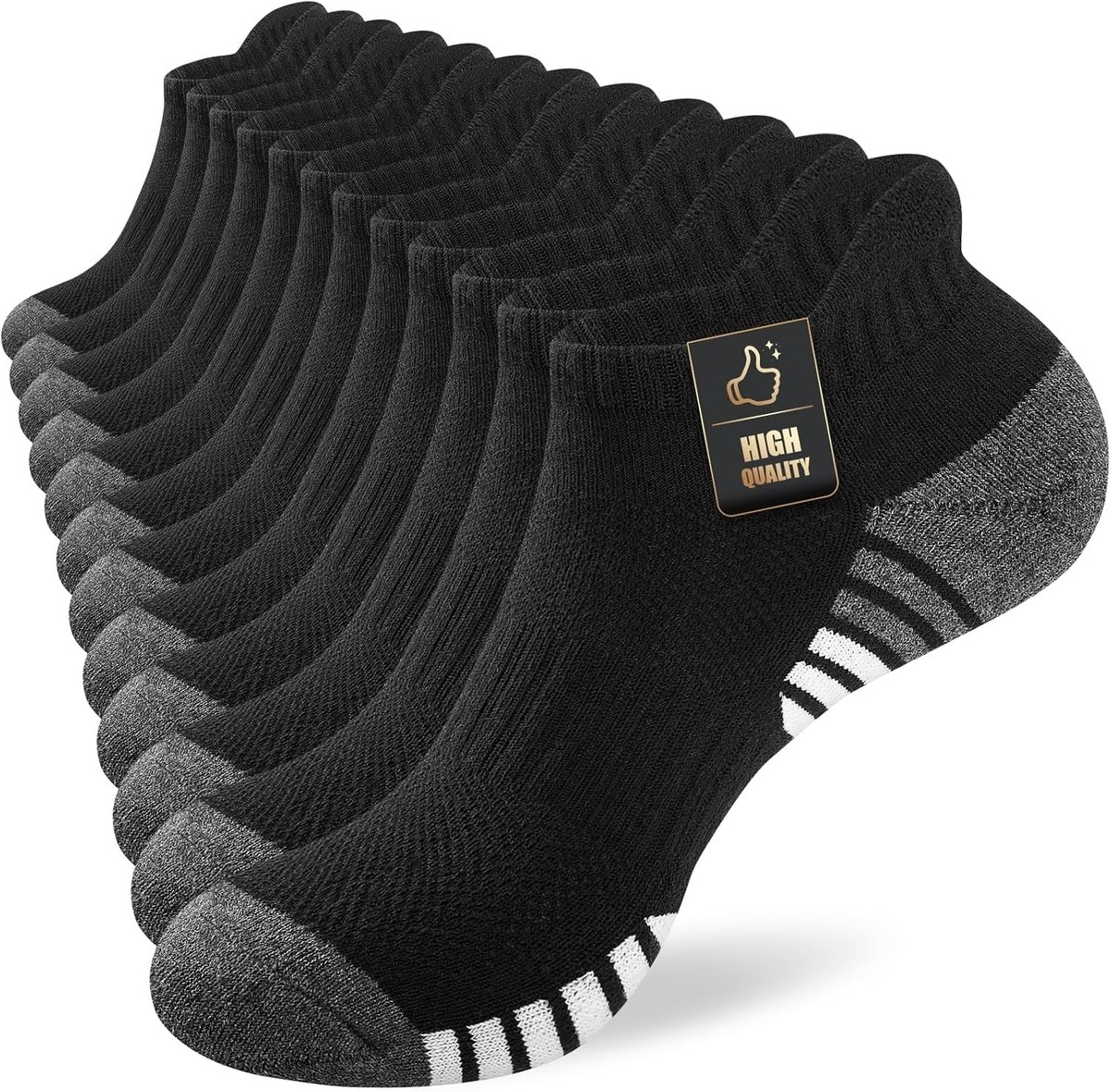 SockWaddles Running Socks Cushioned Ankle Trainer Socks for Men