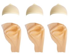 6 Pcs Halloween Bald Cap for Adults, Latex Makeup Cap with Head Wig Cap