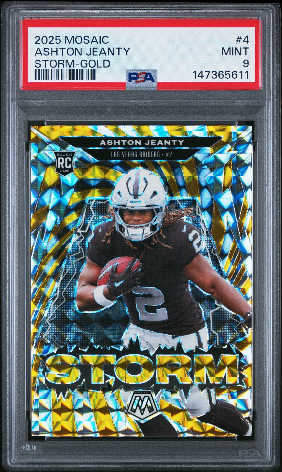 Ashton Jeanty Panini Mosaic Storm #4 Gold