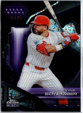 2026 Topps Chrome Black Kyle Schwarber Purple Mini Diamond Refractor 41/75 #200
