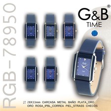 G&B Ladies' Fashion Quartz Watch Leather Strap Analogue Elegant New Gift