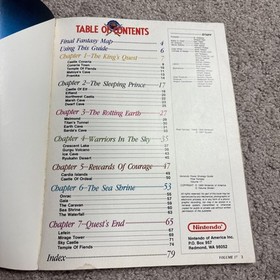 Final Fantasy (NES) Nintendo Power Player's Strategy Guide Volume #17 1990 RARE