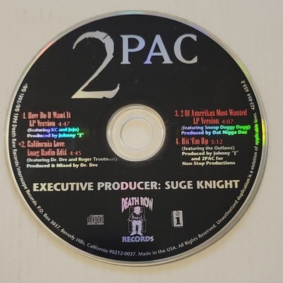 2Pac How Do U Want It Maxi Single CD (Jun-1996, Death Row, USA) With Hit 'Em Up