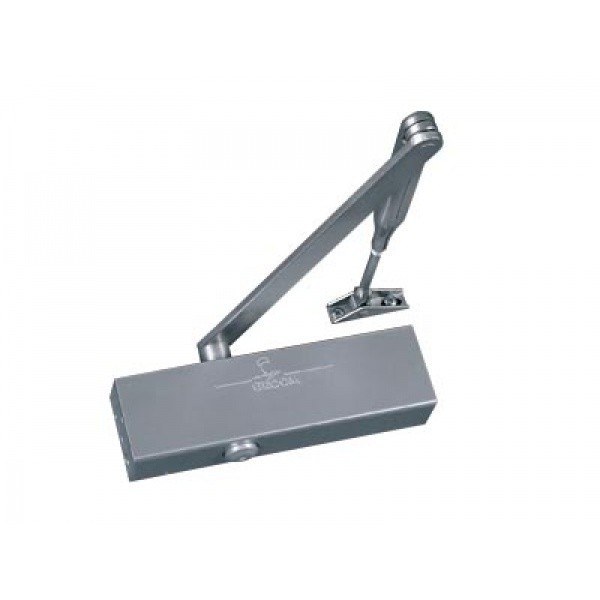 Ferme-porte GR200 bras standard GROOM argent force 2-4 frein hydraulique