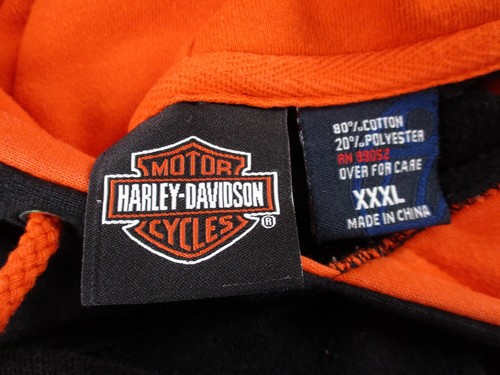 Harley Davidson Hoodie Mens XXXL Black Screamin Eagle Big Chest Logo Sweater - Picture 13 of 17