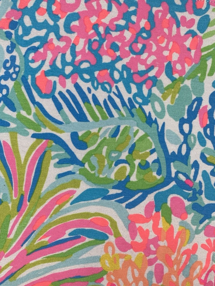 Lilly Pulitzer Lovers Coral Reef Print Bright Fish Octopus Beach Cruise ...