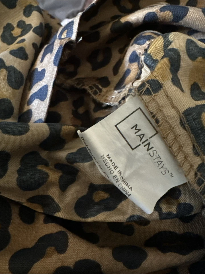 MAINSTAY SATIN LEOPARD BLACK GOLD ANIMAL (4) STANDARD PILLOWCASES 19X30 - Image 3 of 4